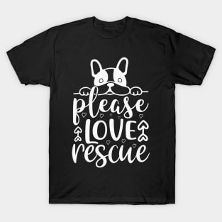 Please Love Rescue 2 Dog Dogs T-Shirt